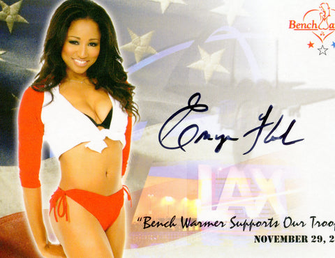 2011 Bench Warmer Emya Flack Authentic Autograph