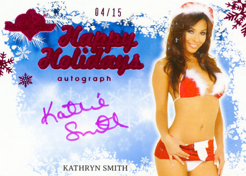 2012 Bench Warmer Kathryn Smith Happy Holidays Authentic Autograph #04/15