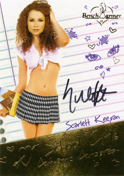 2014 Bench Warmer Scarlett Keegan School Girls Authentic Autograph
