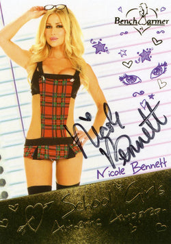 2014 Bench Warmer Nicole Bennett School Girls Authentic Autograph