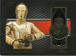 Topps Star Wars: The Last Jedi C-3PO Commemorative Emblem BG-CB