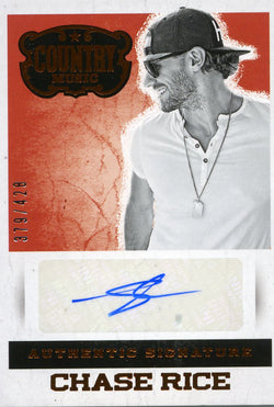 2014 Panini Country Music Chase Rice Authentic Signature #379/428