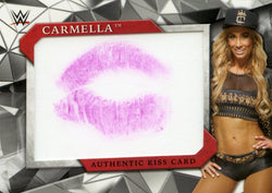 2017 Topps WWE Carmella Authentic Divas Kiss Card #64/99