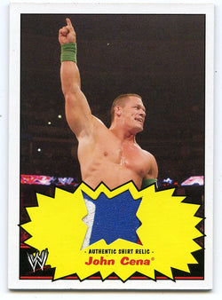 2012 TOPPS WWE HERITAGE JOHN CENA AUTHENTIC MULTI-COLOR RELIC CARD