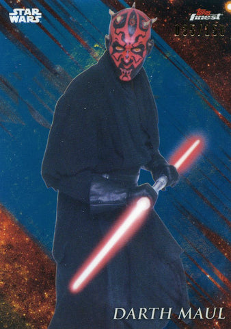 2018 Topps Finest Star Wars Blue Refractor Darth Maul