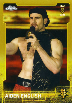 2015 Topps WWE Chrome Gold Refractor Aiden English #26/50