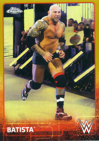 2015 Topps WWE Chrome Gold Refractor Batista #04/50