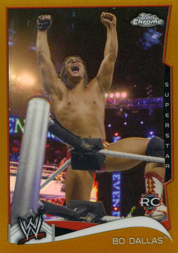 2014 Topps WWE Chrome Gold Refractor Bo Dallas #22/50