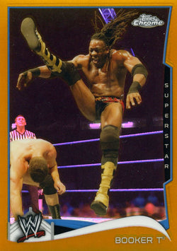 2014 Topps WWE Chrome Gold Refractor Booker T #33/50