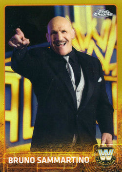 2015 Topps WWE Chrome Gold Refractor Bruno Sammartino #33/50