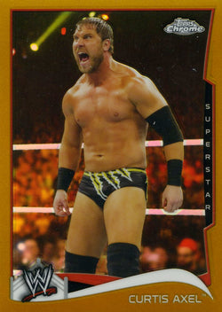 2014 Topps WWE Chrome Gold Refractor Curtis Axel #06/50