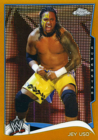 2014 Topps WWE Chrome Gold Refractor Jey Uso #44/50