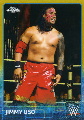 2015 Topps WWE Chrome Gold Refractor Jimmy Uso #05/50