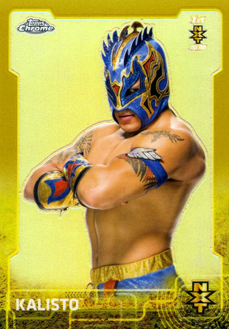 2015 Topps WWE Chrome Gold Refractor Kalisto #08/50