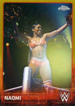 2015 Topps WWE Chrome Gold Refractor Naomi #/50