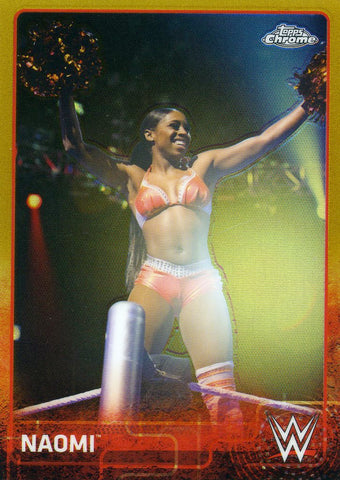 2015 Topps WWE Chrome Gold Refractor Naomi #/50