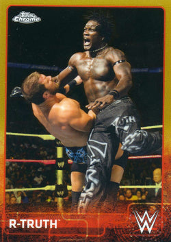 2015 Topps WWE Chrome Gold Refractor R-Truth #37/50