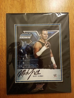 WWE AUTHENTIC DECADE OF SMACKDOWN 11x14 MATTED MATT HARDY AUTOGRAPH