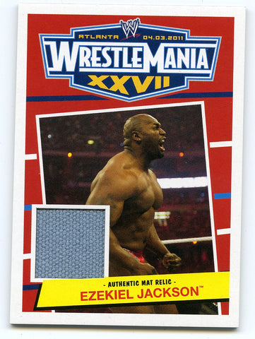 2012 TOPPS WWE HERITAGE WRESTLEMANIA XXVII EZEKIEL JACKSON MAT RELIC