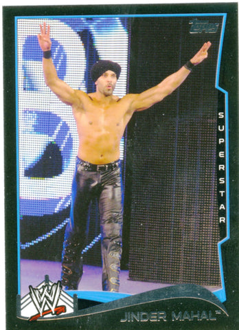 2014 Topps WWE Jinder Mahal Black Parallel Card #75