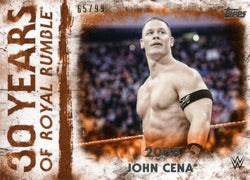 2018 Topps WWE Undisputed Orange 2008 John Cena 30 Years of Royal Rumble #65/99