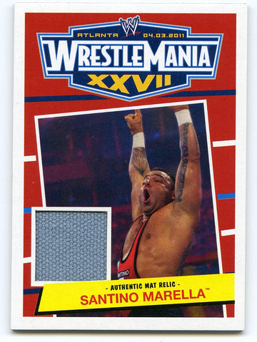 2012 TOPPS WWE HERITAGE WRESTLEMANIA XXVII SANTINO MARELLA MAT RELIC