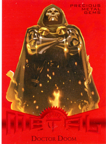 2013 Marvel Fleer Retro Metal Red PMG Doctor Doom #025/100