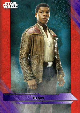 2017 TOPPS STAR WARS THE LAST JEDI PURPLE BASE FINN #4