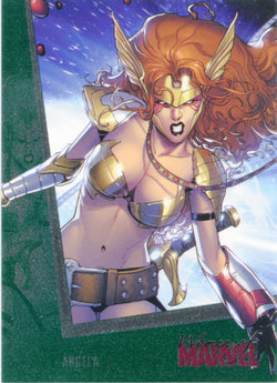 2013 Rittenhouse Women of Marvel Series 2 Emerald Foil Angela #1 #083/100