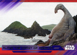 2017 TOPPS STAR WARS THE LAST JEDI PURPLE BASE ALONG THE COAST OF AHCH-TO #83