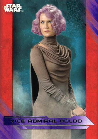 2017 TOPPS STAR WARS THE LAST JEDI PURPLE BASE VICE ADMIRAL HOLDO #29