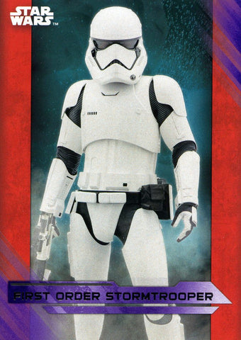 2017 TOPPS STAR WARS THE LAST JEDI PURPLE BASE FIRST ORDER STORMTROOPER #9