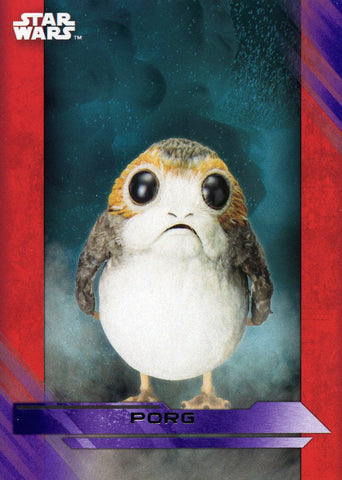 2017 TOPPS STAR WARS THE LAST JEDI PURPLE BASE PORG #10