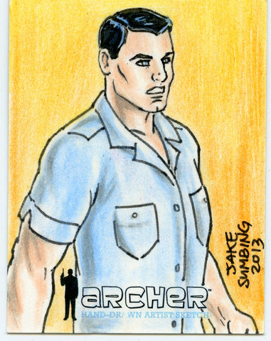 2013 Cryptozoic Archer 1:1 SKETCH CARD Jake Sumbing