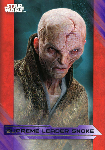 2017 TOPPS STAR WARS THE LAST JEDI PURPLE BASE SUPREME LEADER SNOKE #25