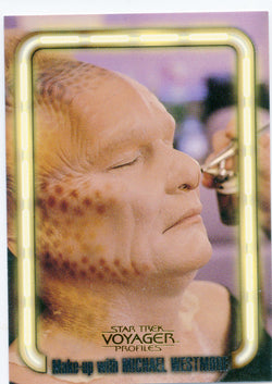 1998 Skybox Star Trek Voyager Profiles Make-up with Michael Westmore MW9