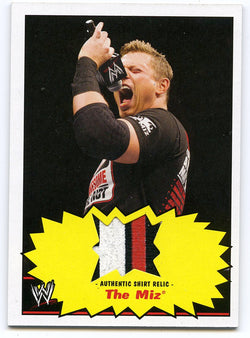 2012 TOPPS WWE HERITAGE THE MIZ AUTHENTIC MULTI-COLOR RELIC CARD