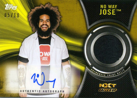 2018 Topps WWE No Way Jose Authentic Shirt Relic Autograph #05/10