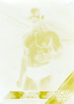 2016 Topps WWE Then Now Forever Yellow Printing Plate Norman Smiley #187