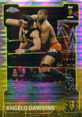 2015 Topps WWE Chrome Pulsar Refractor Angelo Dawkins #66/75