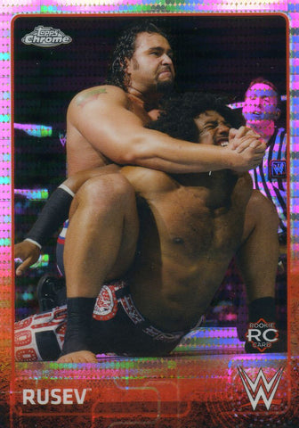 2015 Topps WWE Chrome Pulsar Refractor Rusev #04/75