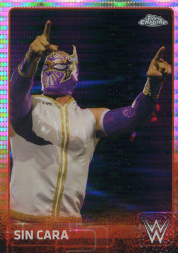 2015 Topps WWE Chrome Pulsar Refractor Sin Cara #46/75