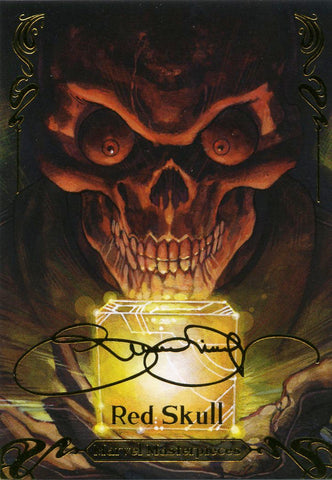 2018 Upper Deck Marvel Masterpieces Base Set - Gold Foil Signature Series #74 Red Skull