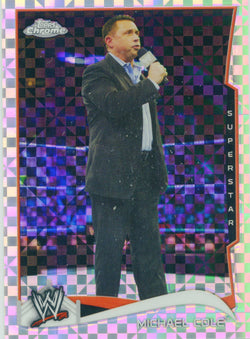 2014 Topps Chrome WWE Michael Cole Xfractor Parallel Card #32