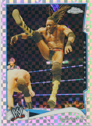 2014 Topps Chrome WWE Booker T Xfractor Parallel Card #59