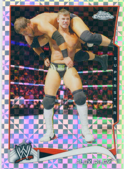 2014 Topps Chrome WWE Alex Riley Xfractor Parallel Card #2