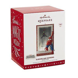 2016 HALLMARK ORNAMENT SPIDER-MAN SLINGING AND SWINGING MAGIC LIGHT