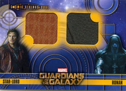 2014 Upper Deck Guardians of the Galaxy Cosmic Strings Dual Costume Star-Lord & Ronan CSD-4