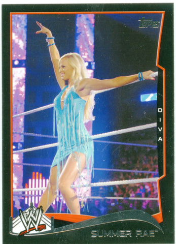 2014 Topps WWE Summer Rae Black Parallel Card #48