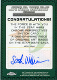 Topps Chrome Star Wars Perspectives 1:1 SKETCH CARD Wilkinson